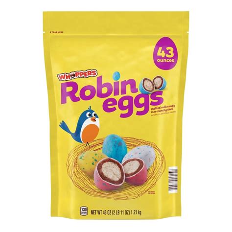 Whoppers Robin Eggs Malted Milk Easter Candy, Kosher, Bulk Bag (43 ...