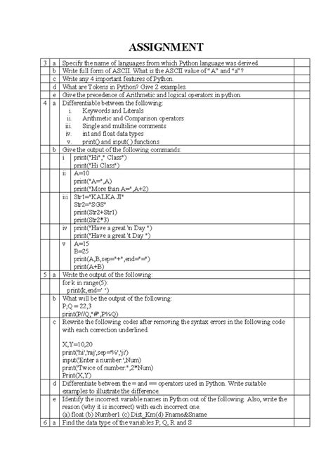 Assignment 2 - ASSIGNMENT 3 a Specify the name of languages from which ...