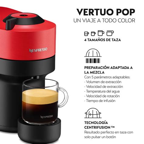Cafetera de cápsulas Nespresso Krups Vertuo Pop para cápsulas Nespresso ...