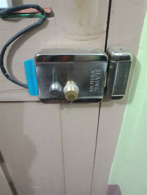 HAWK VISION Electronic Stainless Steel Door Lock with 5 Keys - silver ...