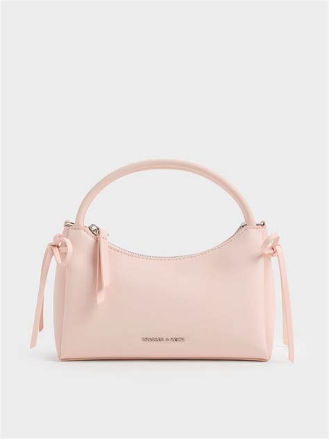 Hazel Bow Top Handle Bag - Soft Pink - CHARLES & KEITH IN