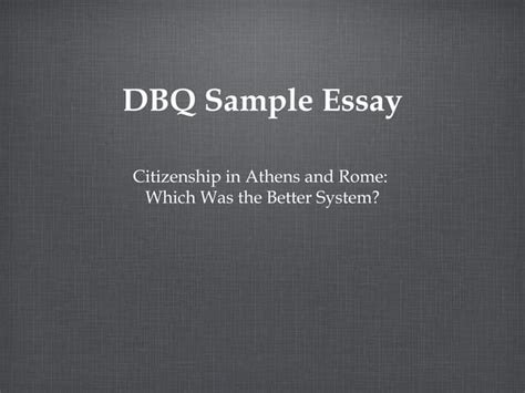 Image result for DBQ Essay Examples