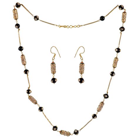 Buy Manirathnum CZ meena dholki & kundan kadi semi precious stone with ...