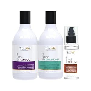 TRUST ME Keratin Shampoo, Conditioner and Serum Set, 700 ml, For Strong ...