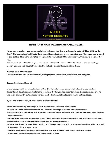 Image result for After Effects Tutorial PDF Download