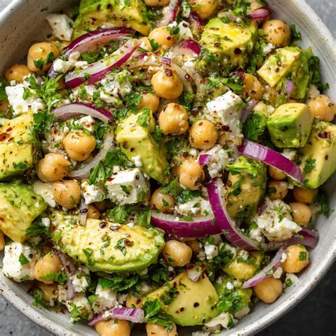 Chickpea Feta Avocado Salad | Simple Tasty Recipes