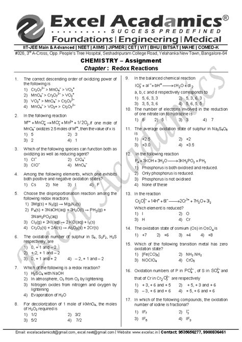 Assign - Chem - 28 - Chem - Email: excelacadamicslt@gmail, excel@gmail ...