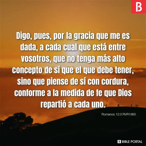 Romanos 12:3 RVR1960 - Bible Scripture Image - Bible Portal