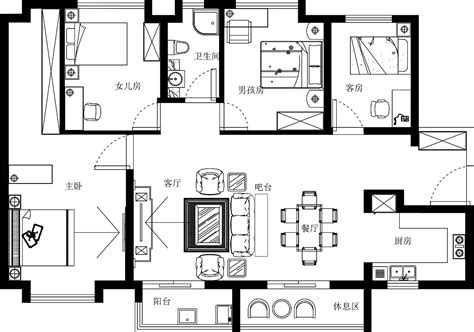 House Plans 10x10 with 3 Bedrooms - SamPhoas Plan