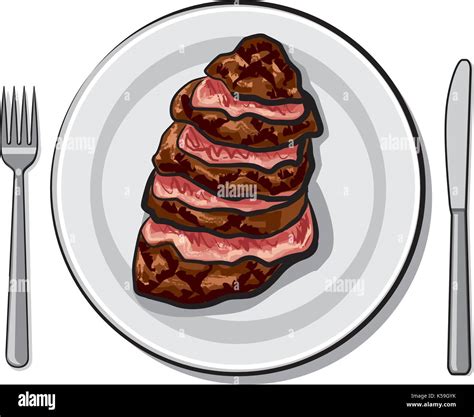 Cooked Steak Drawing