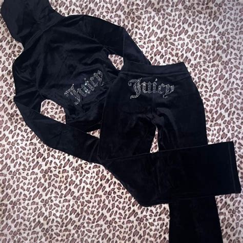 Juicy Couture Black Tracksuit in 2024 | Juicy couture, Juicy couture tracksuit, Retro outfits