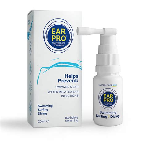 Ear Pro Swimmers Ear Spray for Kids and Adults, All Natural Protection from Trapped Water ...