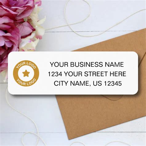 Custom Business Logo Return Address Labels | Zazzle