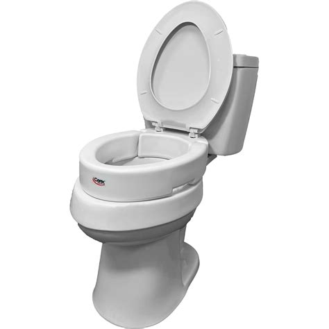Carex Elongated Hinged Toilet Seat Riser Adds 3 5 Inches | Desertcart INDIA