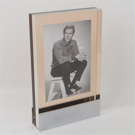 Industrial Machine Age Chrome and Lucite Picture Frame, France 1960s ...