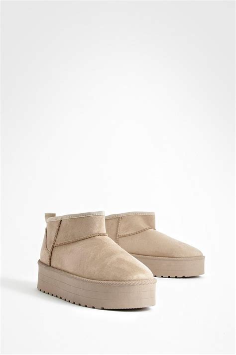 Platform Ankle Cosy Boots | boohoo IE