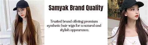 Samyak Unique cap with attached hair extension straight natural brown ...