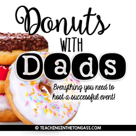 Donuts with Dads Activities Invitation Father’s Day Craft | Fathers day ...