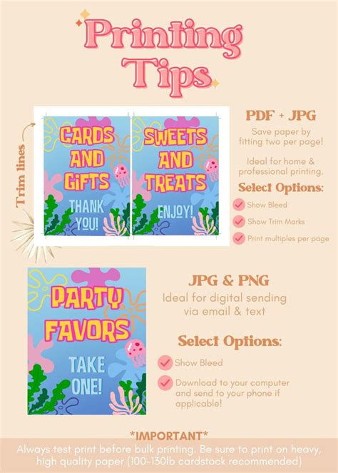 Spongebob Table Signs | Printable Colorful Spongebob Party Supplies ...