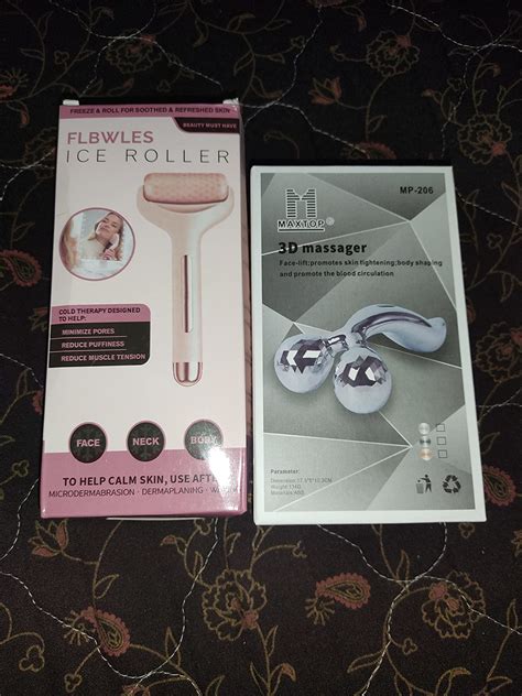 ROZAA Ice Roller Face Massager With 3D Manual Roller Face Body Massager ...