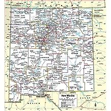 Cool Owl Maps New Mexico State Wall Map Poster | Ubuy India