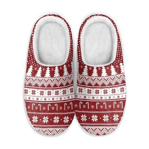 FUIALDOLG Christmas Tree Lights Slipper for Women Medium Sleepers ...