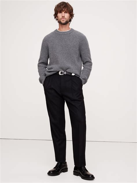 Merino-Cashmere Waffle-Knit Sweater | Banana Republic