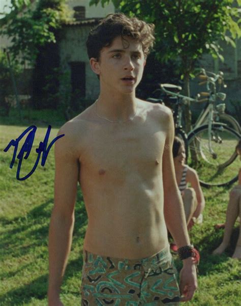 Timothee Chalamet shirtless signed 8x10 photo in-person | #4666845457