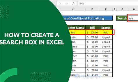 Search Box in Excel 的图像结果