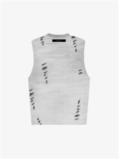 Distressed Washed Grey Tank – DEADBEAR