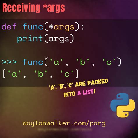 Args and Kwargs Python 的图像结果