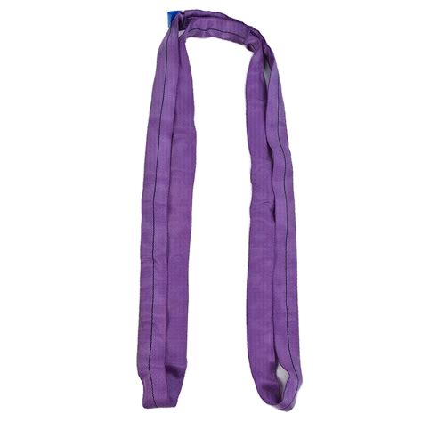 Set of 2 Crane Round Sling, Flexible 1T Load PES Lift Slings Purple ...