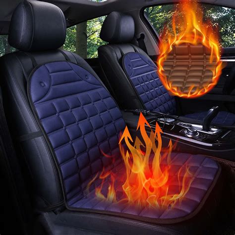 2PCS Heated Seat Covers for Cars Heated Car Seat Cushion Winter Seat Cushion Fast Heat Seat ...