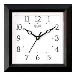 Buy Kadio Analog 20 cm X 20 cm Wall Clock (Black, with Glass, Standard ...