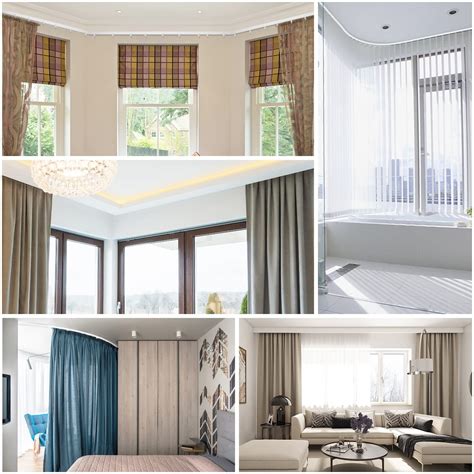 Buy ASHLEYRIVER Flexible Bendable Ceiling Curtain Track,Ceiling Track ...