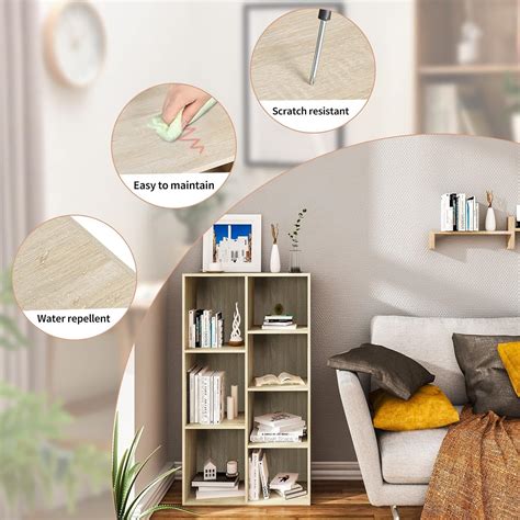 Buy WOLTU 4-Tier Wooden Bookcase Book Display Shelves Storage Cloth ...