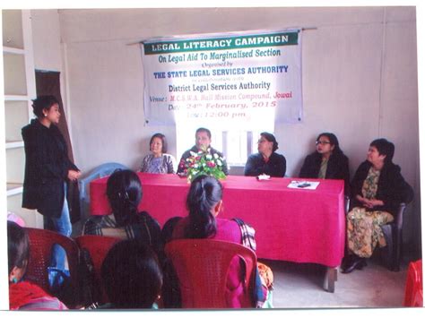 Legal Literacy Campaign held on 24.2.2015 at Mihmyntdu Community Social ...