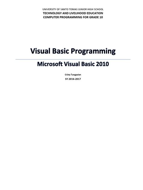 Program Writing in Visual Basic Programming 的图像结果