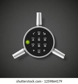 Steel Safe Pin Code Entry Panel Stock Vector (Royalty Free) 1259864179