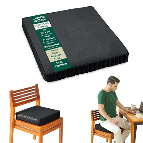 The White Willow Chair Cushion Pad-Seat Cushion for Chair-HR & Memory ...