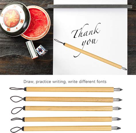 Buy Comic Dip Pen Set, 5Pcs Calligraphy Dip Pen Set with 5 Nibs Wooden ...