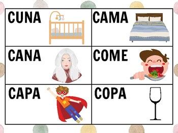 Spanish CVCV Words with /k/ Sound in the Initial Position | TPT