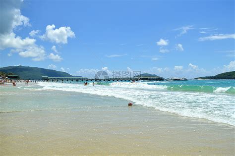 航拍海南三亚亚龙湾海景风光,海洋海岛,自然风景,摄影,汇图网www.huitu.com