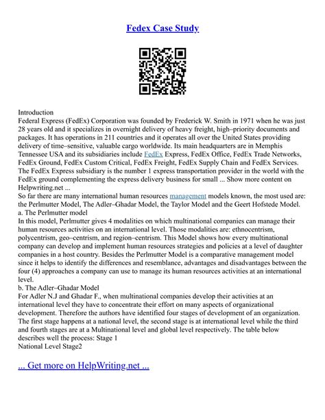 Swot Analysis Of Fedex | PDF