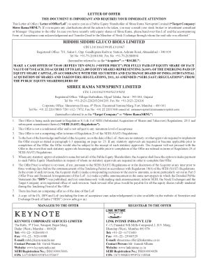 Fillable Online keynoteindia Form of Acceptance cum acknowledgement and ...