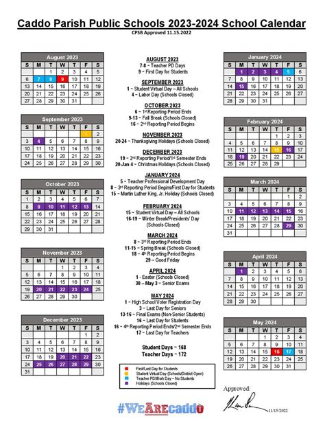 Caddo Parish Public Schools Calendar 2025-2026 (Holiday Breaks) - New ...