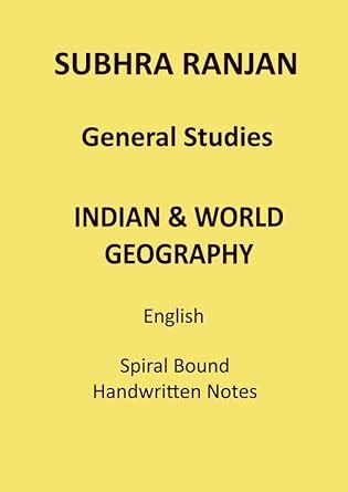 Buy Subhra Ranjan World and Indian Geography Optional Photocopy ...