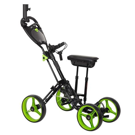 Buy GolfBasic Prime 4-Wheel Golf Push Cart with Seat Online at Low ...