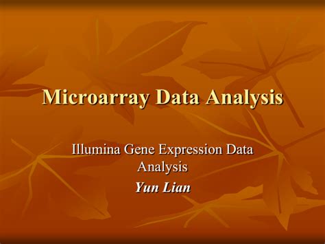 Microarray Data 的图像结果