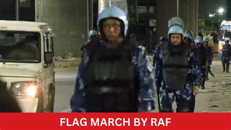 Rapid Action Force conducts flag march in violence-hit Gurugram - India ...